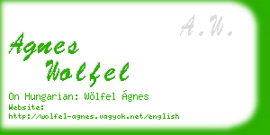 agnes wolfel business card